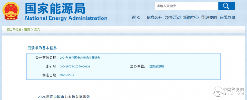 重磅！《2024年度中国电力市场发展报告》发布