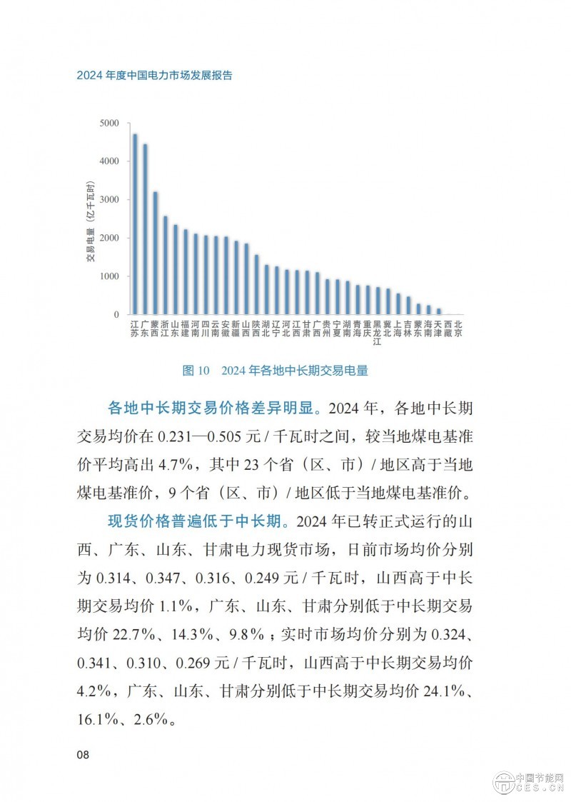 重磅！《2024年度中国电力市场发展报告》发布