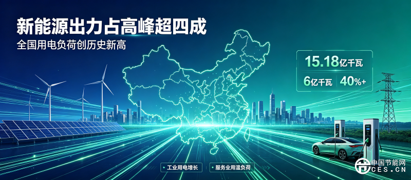 新能源出力占高峰超四成 全国用电负荷创历史新高