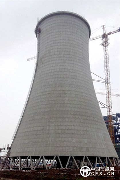 安徽省阜南齐耀新能源生物质电厂项目冷却塔顺畅到顶