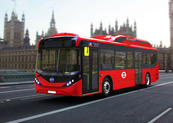 比亚迪电动巴士在伦敦